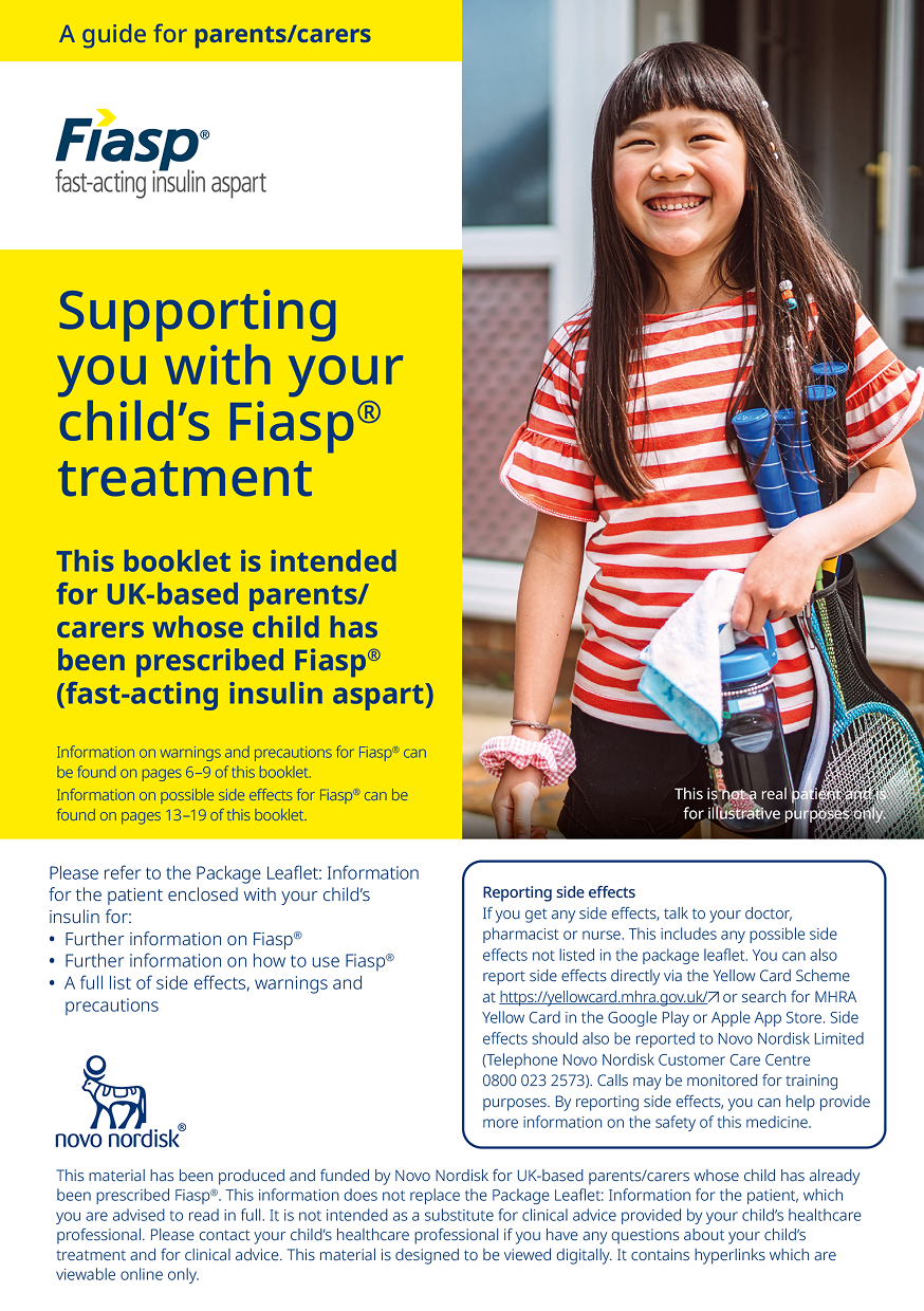Alt Text: NovoMix® 30 digital patient booklet for adults and parents/ carers of children ≥10 years old